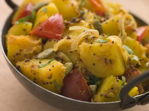 Empty the fridge - Bombay potatoes