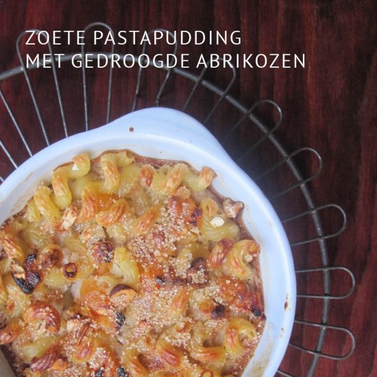 Empty the Fridge - Zoete pastapudding met gedroogde abrikozen