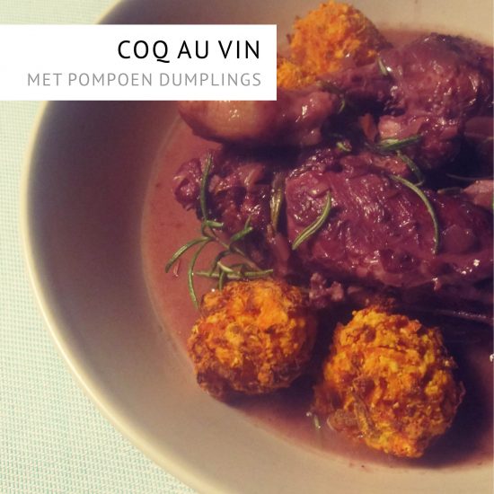 Empty the Fridge - Coq au vin met pompoen dumplings